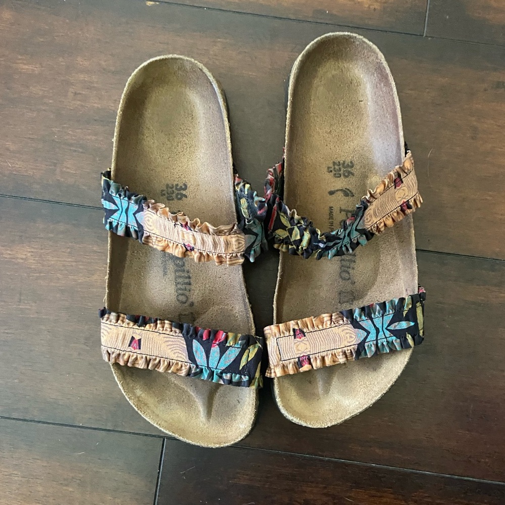 Papillio Birkenstock Women's Curacao III Slide Sandal Flower Frill